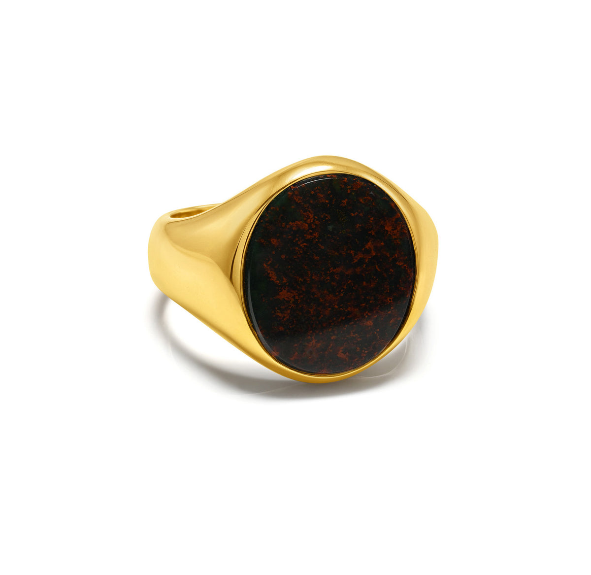 Larter and Sons Gold Bloodstone Signet Antique Ring