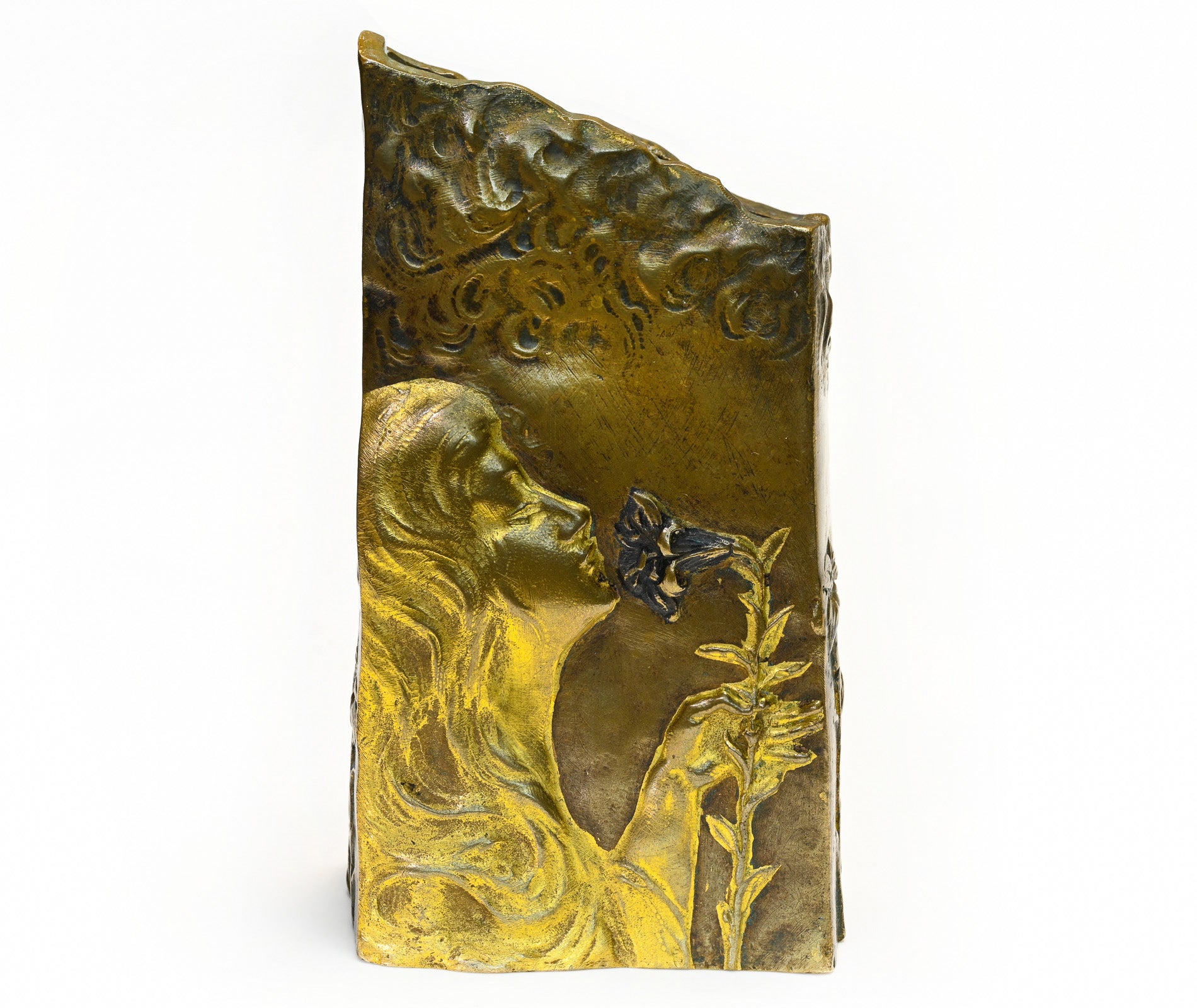 Leon Noël Delagrange Art Nouveau Bronze Vase – Louchet Paris