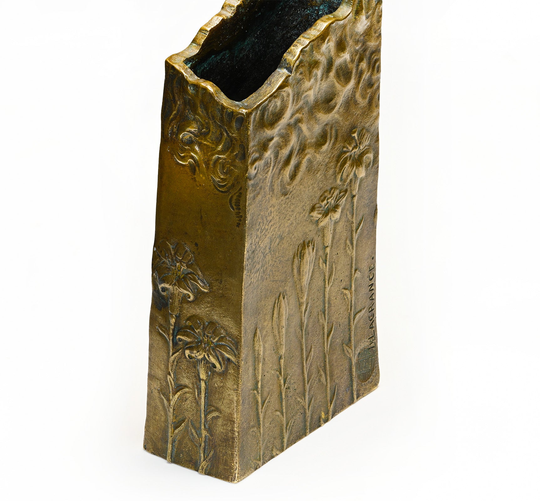 Leon Noël Delagrange Art Nouveau Bronze Vase – Louchet Paris