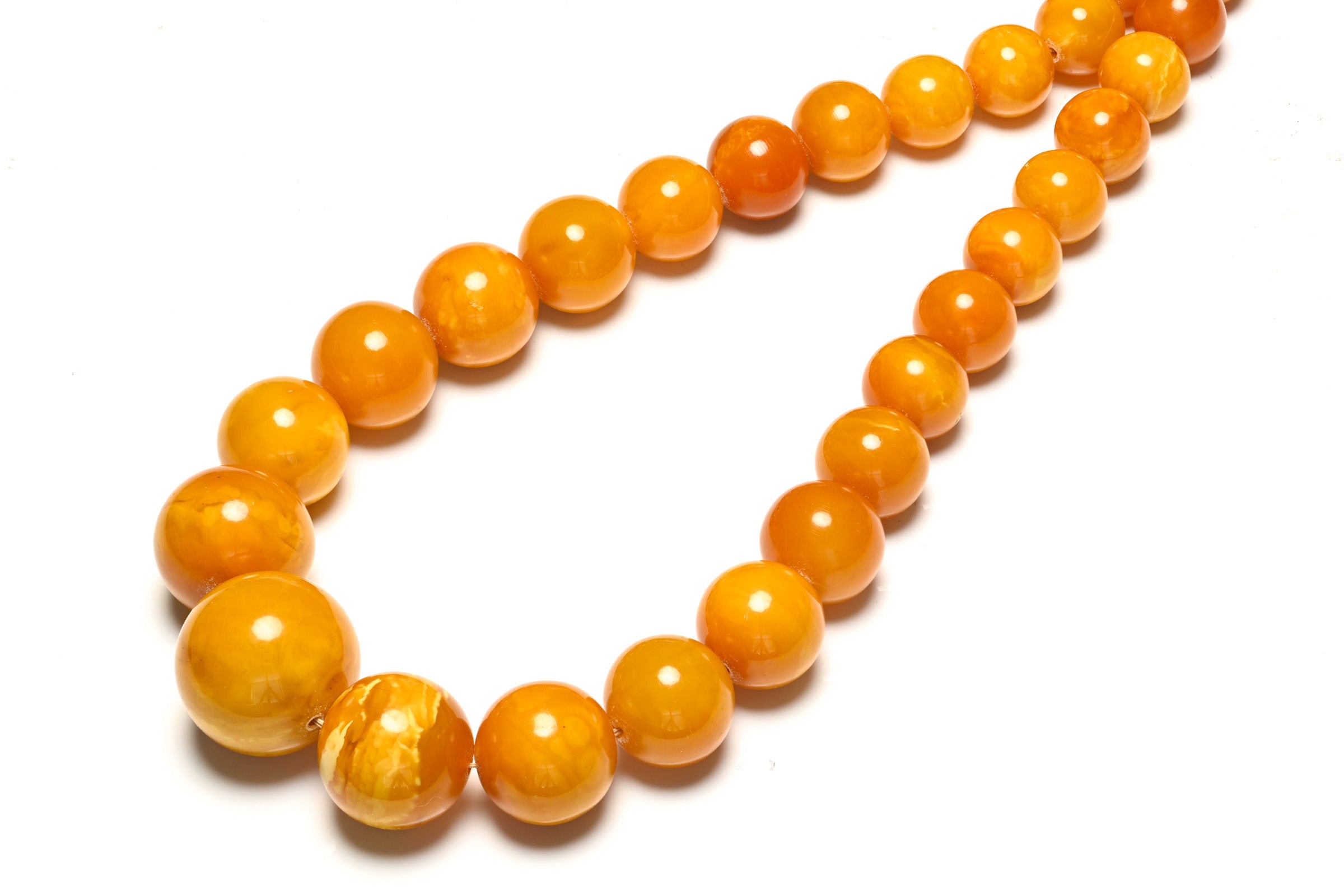 Rare Amber Necklace Butterscotch Graduated Beads