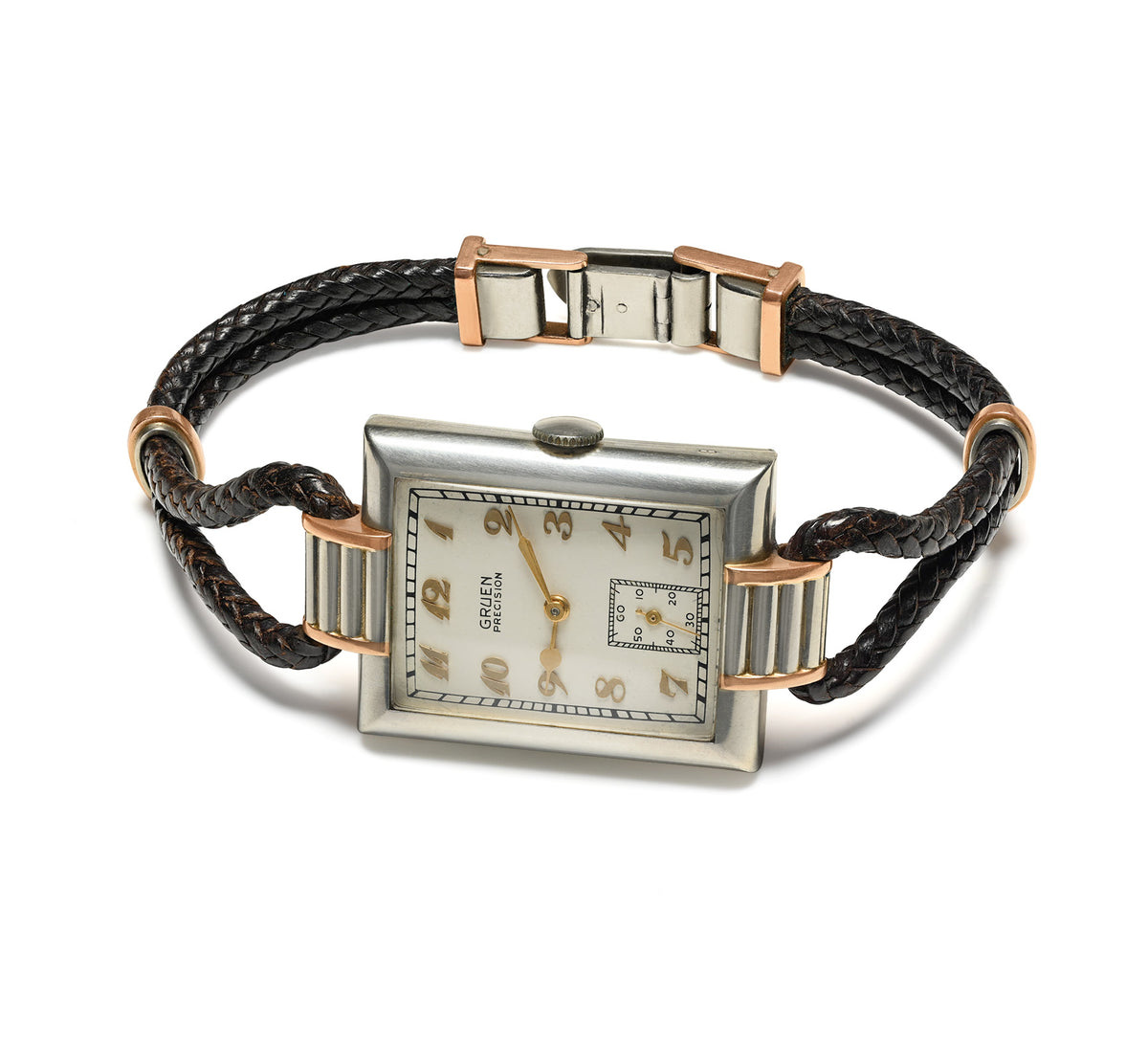 Art Deco Gruen Precision Gold Rectangular Watch