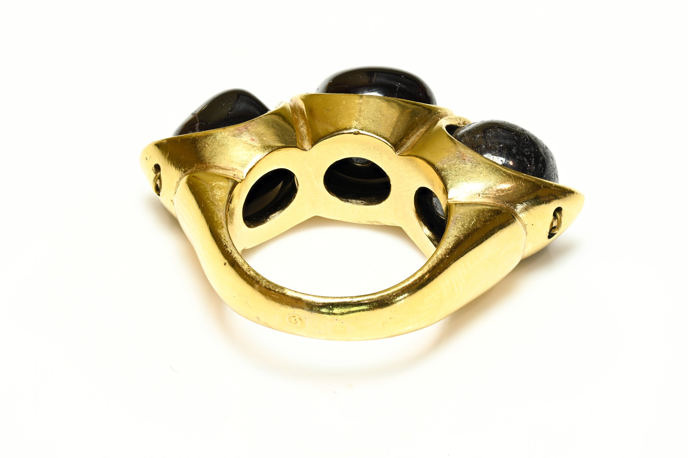 Robert Goossens Paris Gold Plated Black Stone Ring 1