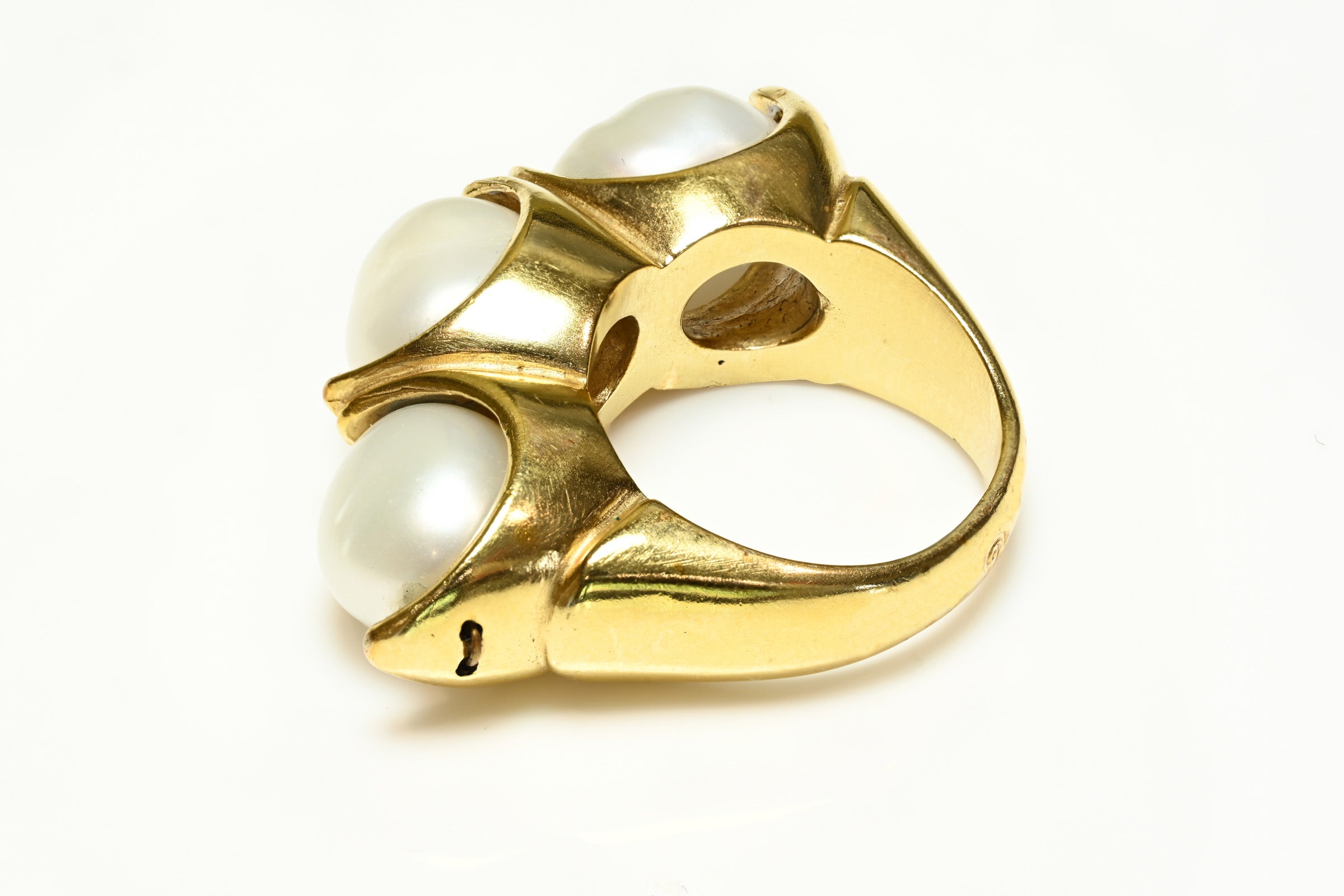 Robert Goossens Paris Gold Plated Pearl Ring 1