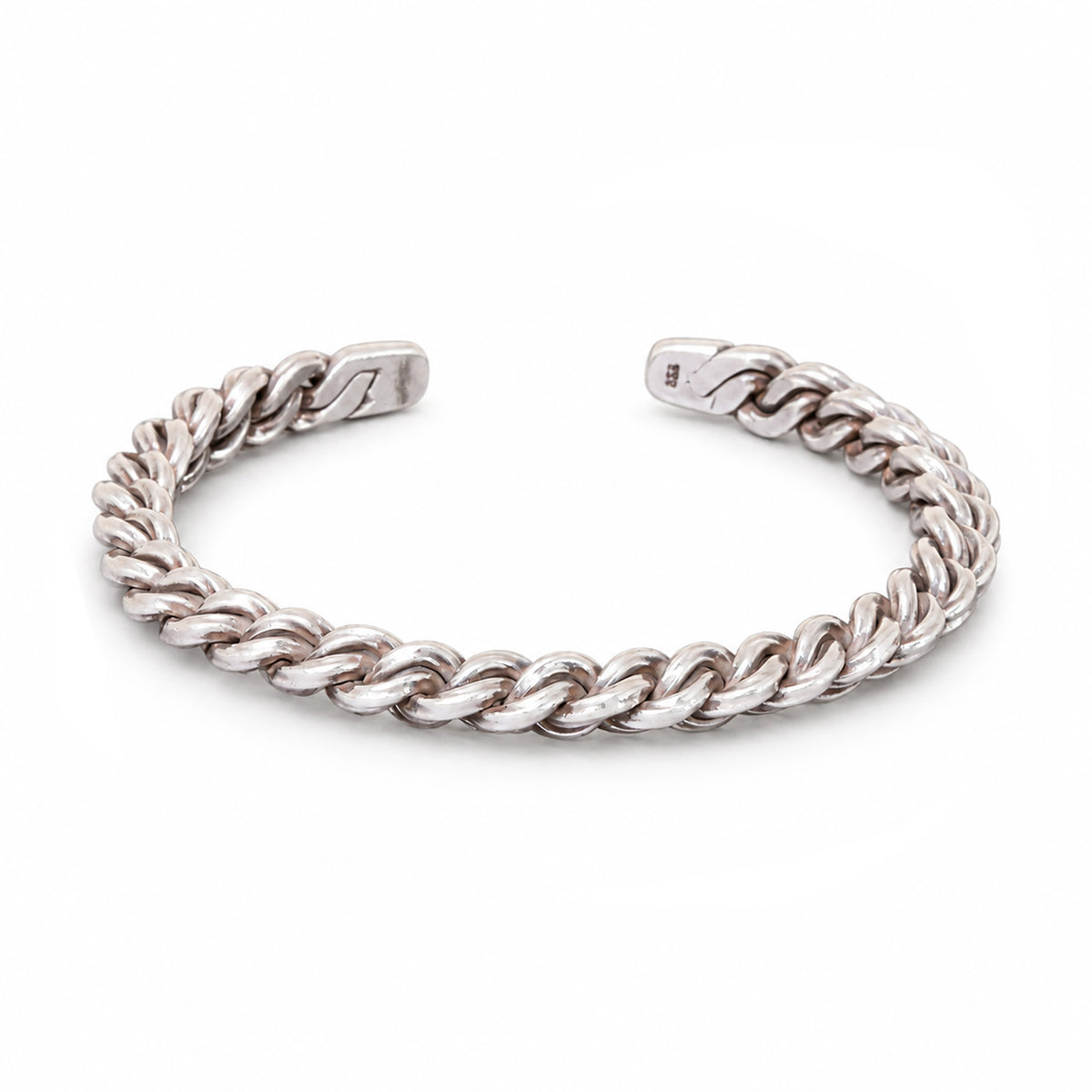Vintage Sterling Silver Curb Link Bracelet