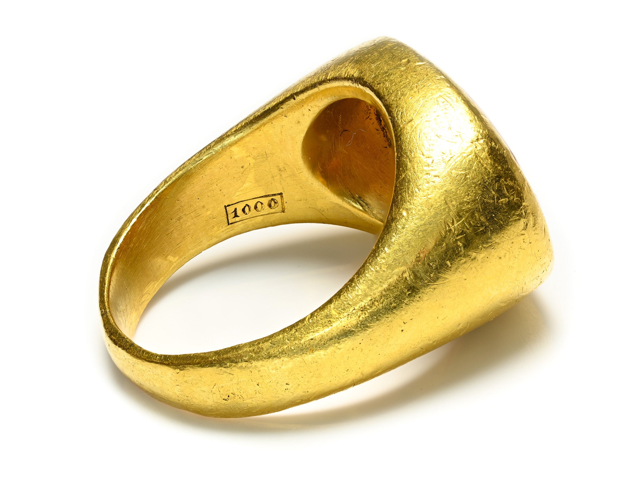 Men's Bulgari 24K Gold Grand Tour Carnelian Intaglio Ring