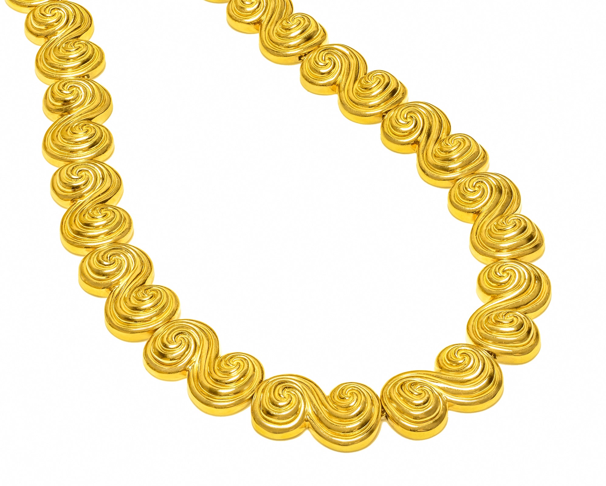 Tiffany Co 18K Gold Spiro Necklace