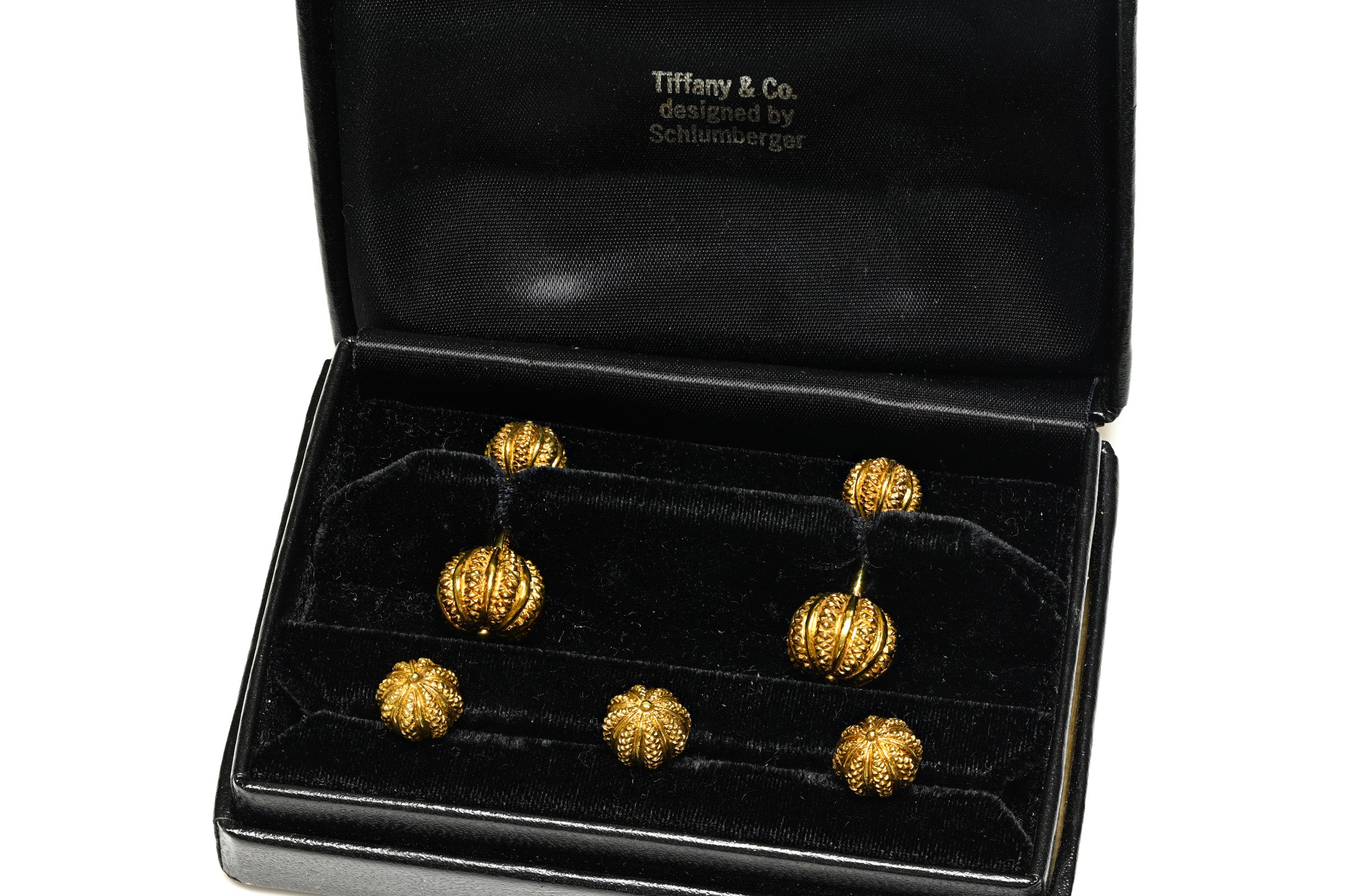 Tiffany & Co. Schlumberger 18K Gold Dress Set with Cufflinks and 3 Studs