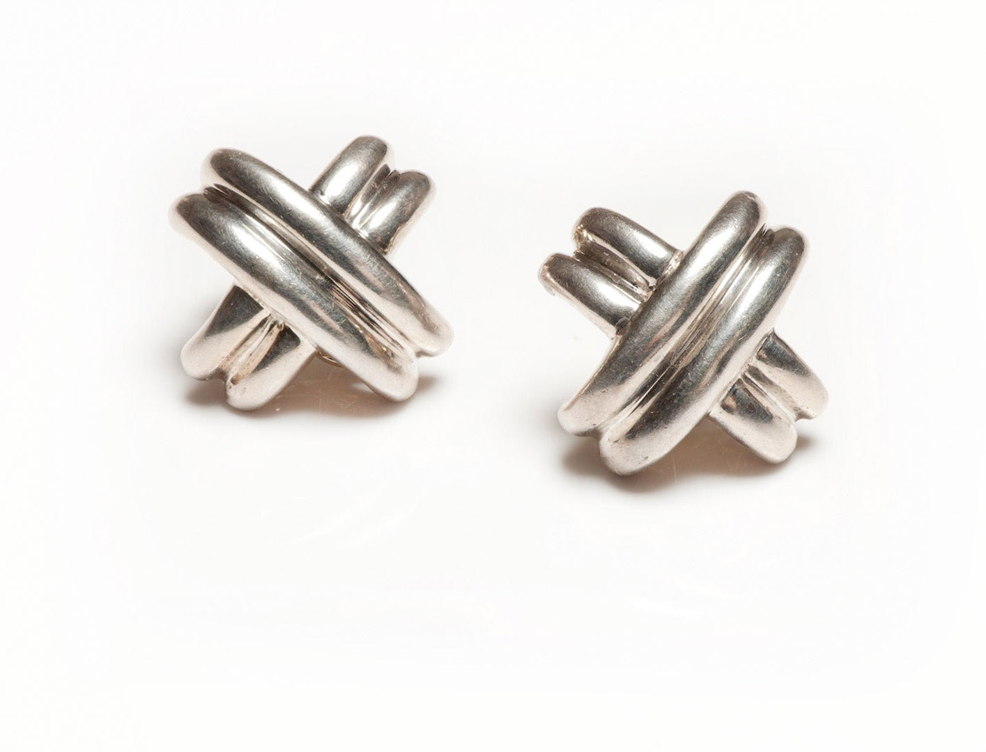 Tiffany & Co. Sterling Silver Signature X Clip-On Earrings