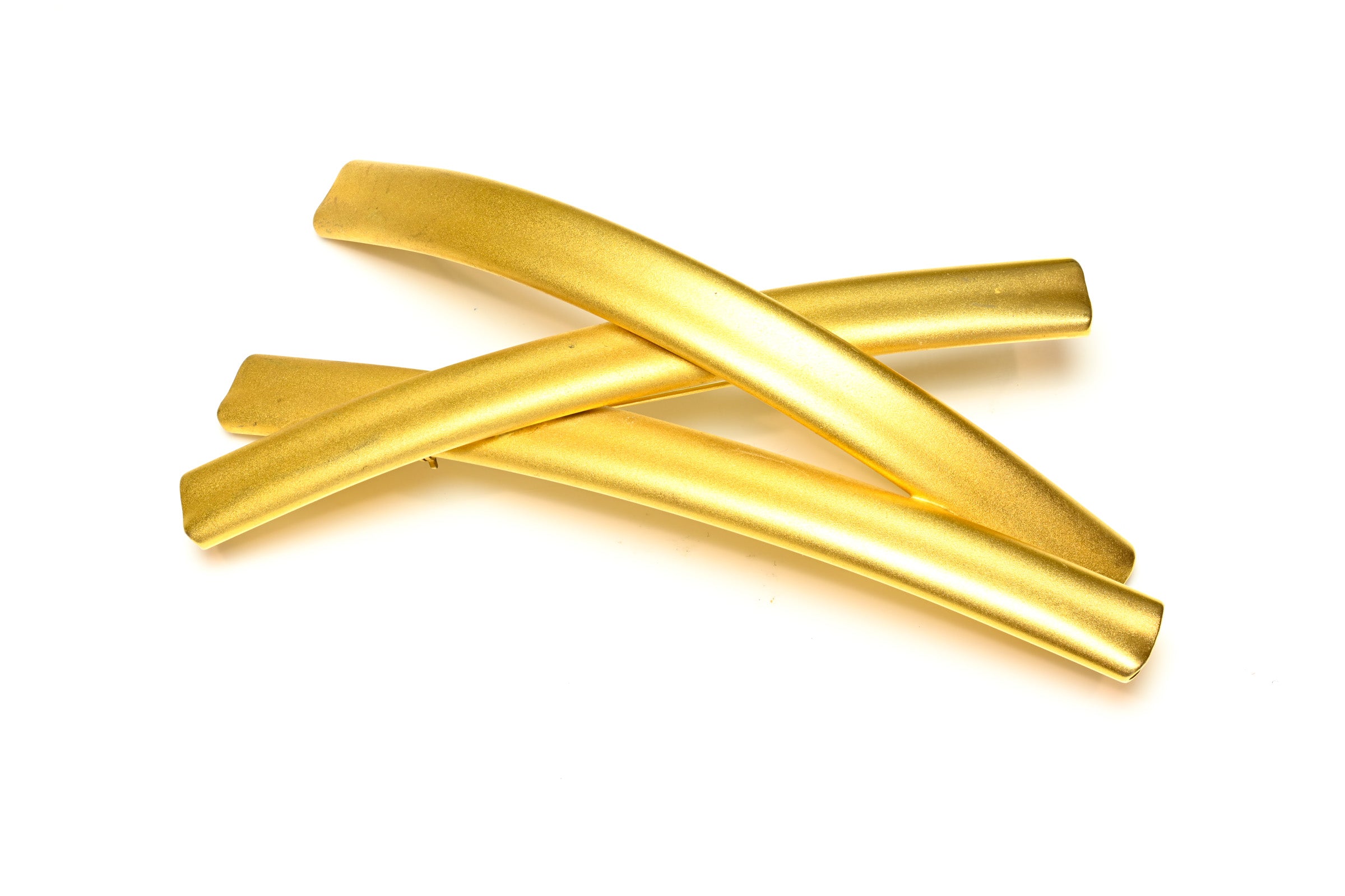 Vintage 1980's Ugo Correani Large Gold Plated Geometric Brooch