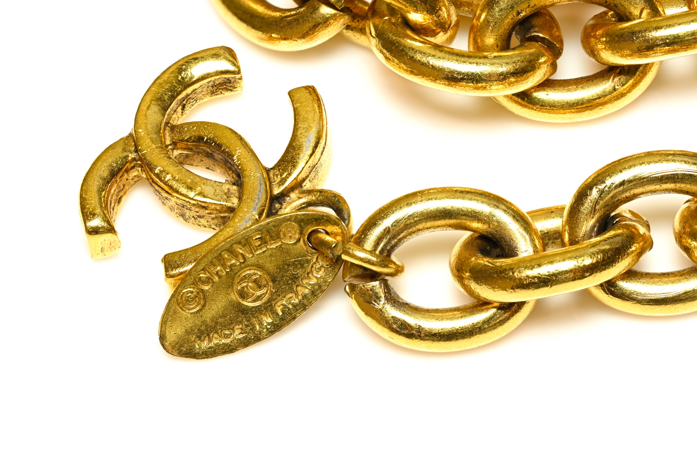 Vintage 1990's Chanel Paris Triple Chain CC Belt 2
