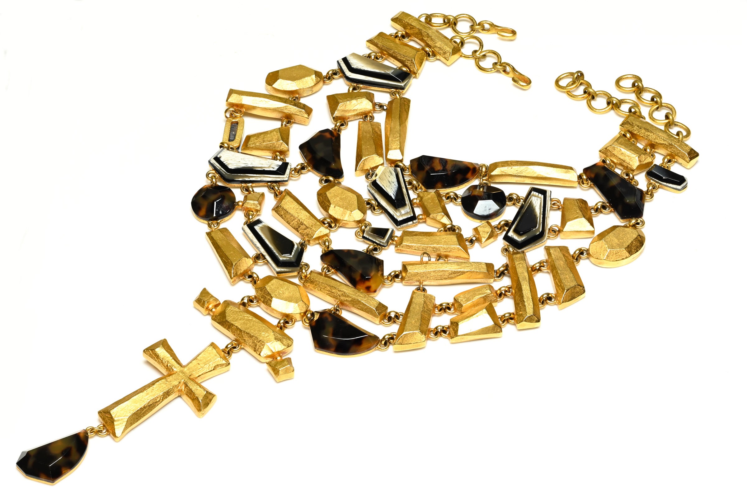 Vintage 1990's Christian Lacroix Couture Cross Bib Necklace