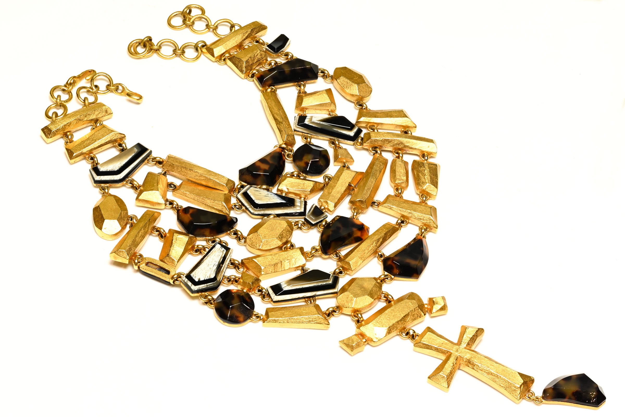 Vintage 1990's Christian Lacroix Couture Cross Bib Necklace 1