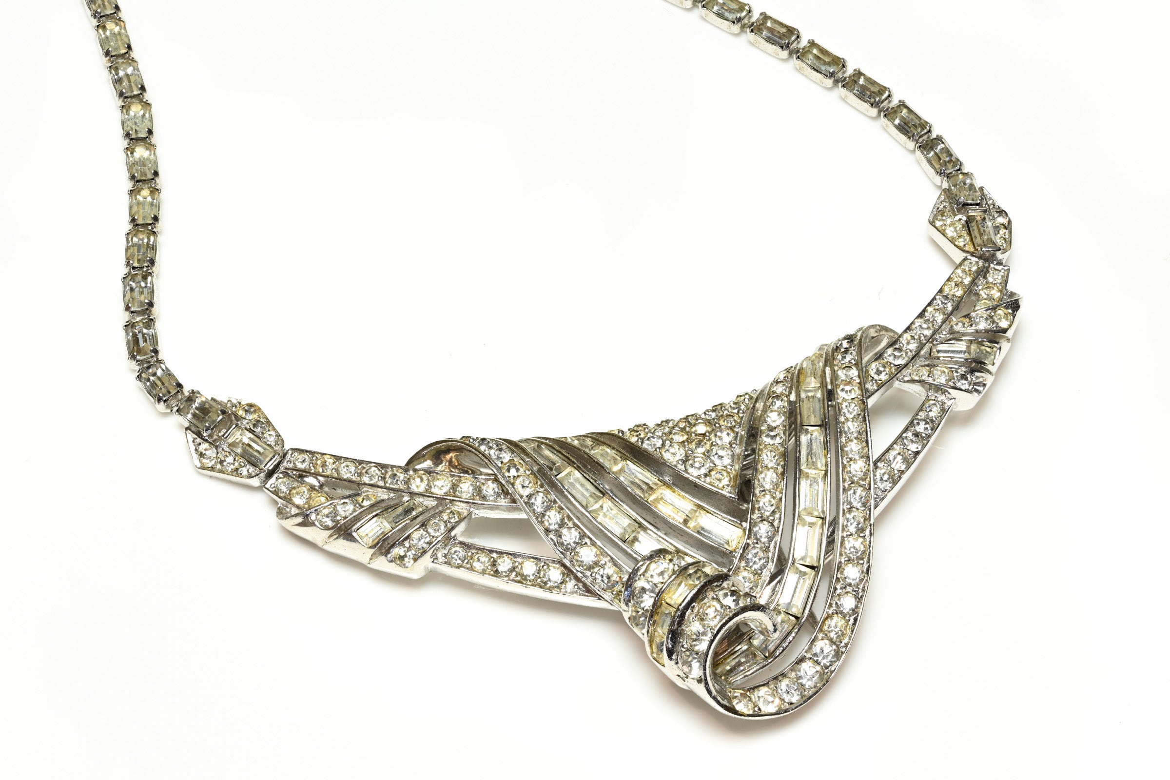 Vintage Marcel Boucher Ciro Crystal Convertible Brooch Necklace 1