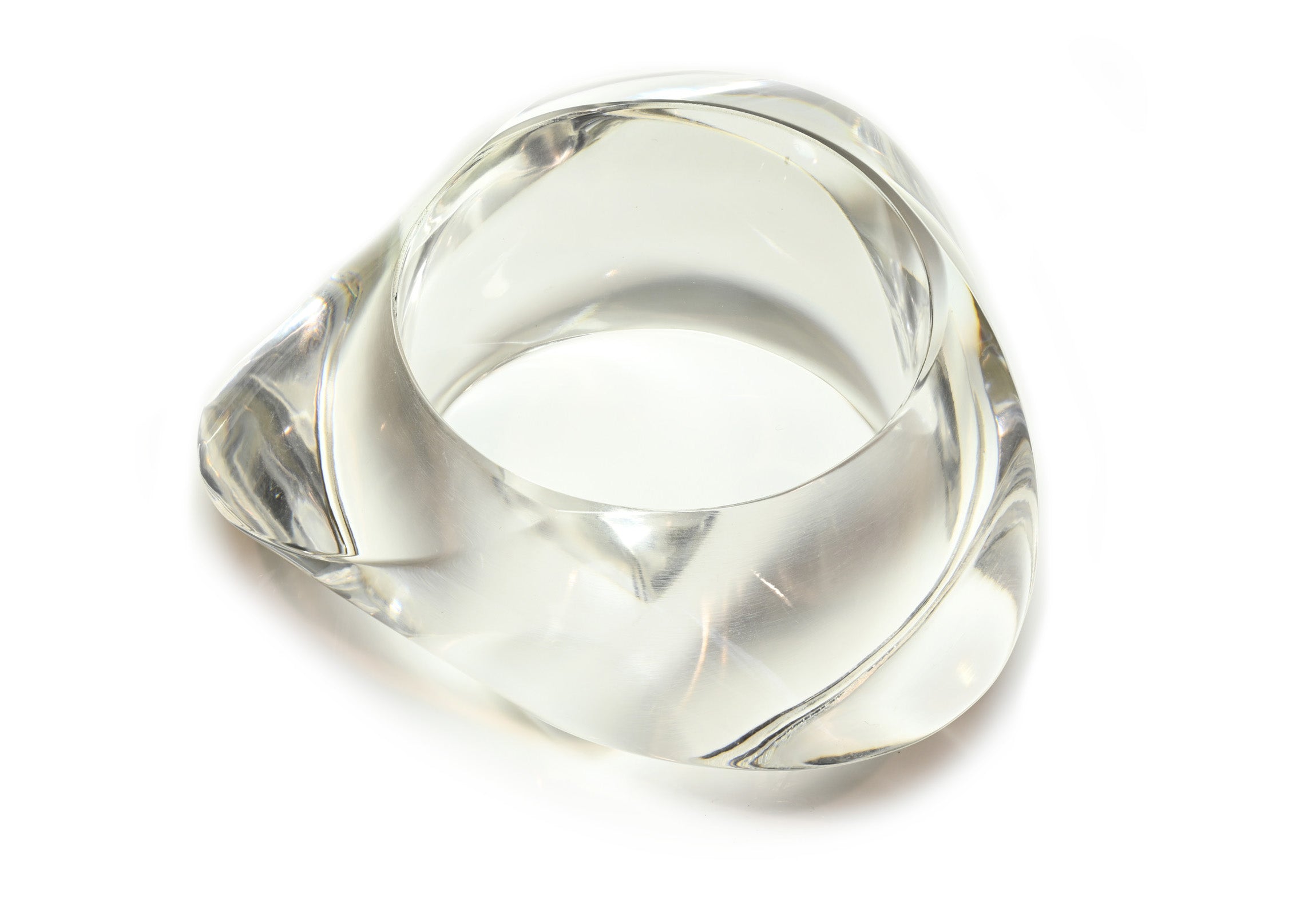 Vintage Patricia von Musulin Wide Lucite Architectural Bangle Bracelet