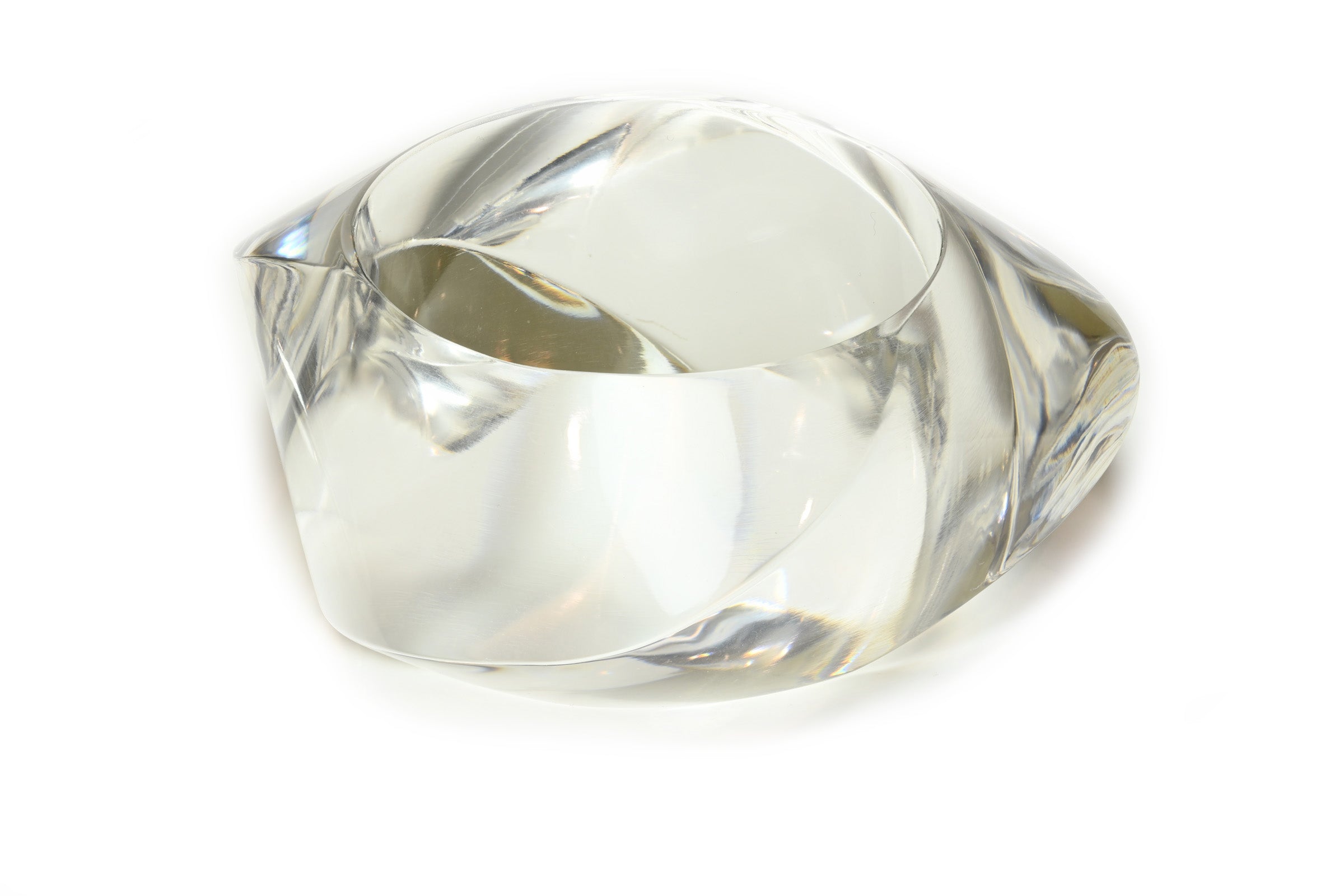Vintage Patricia von Musulin Wide Lucite Architectural Bangle Bracelet 3