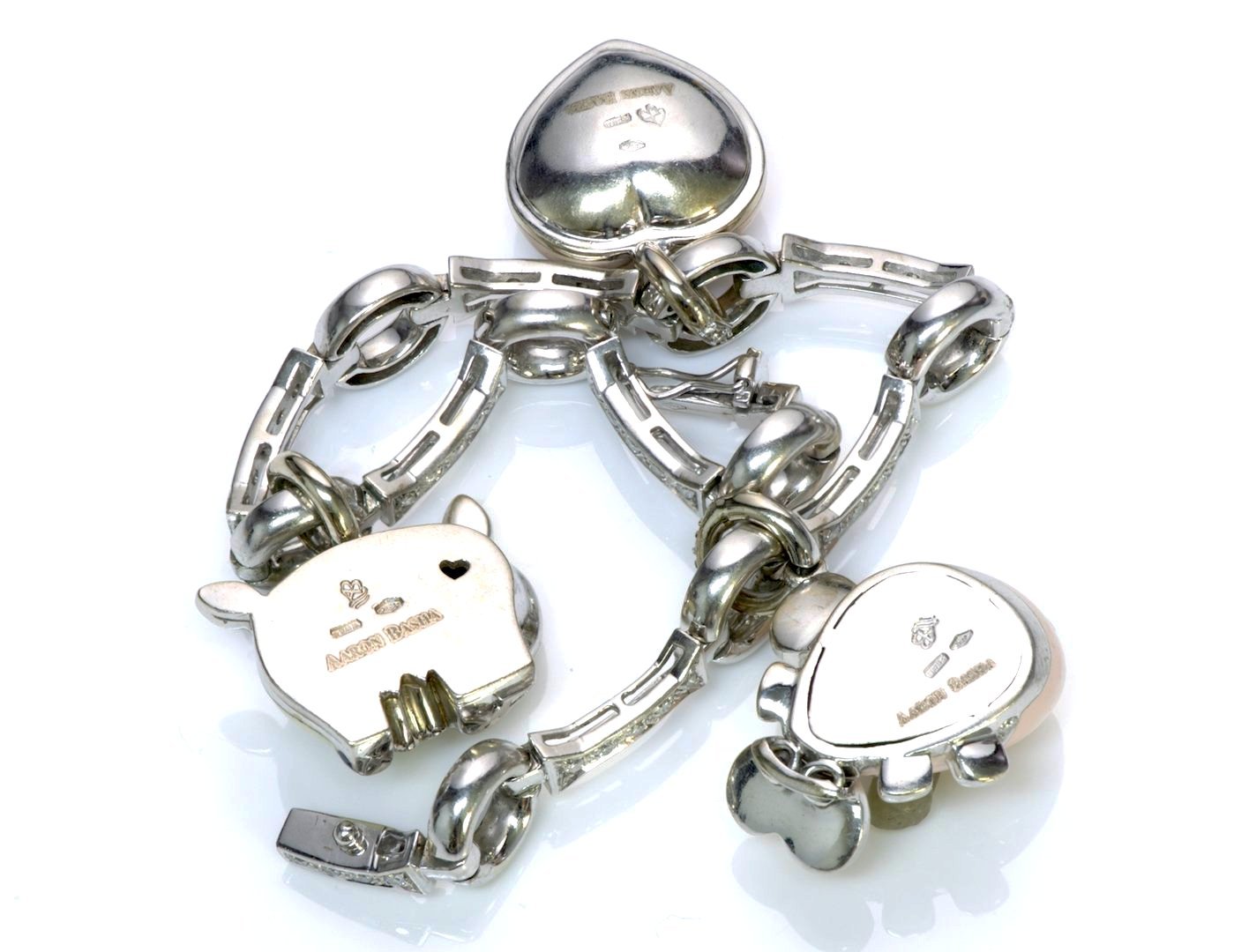 Aaron Basha Diamond Charm Bracelet
