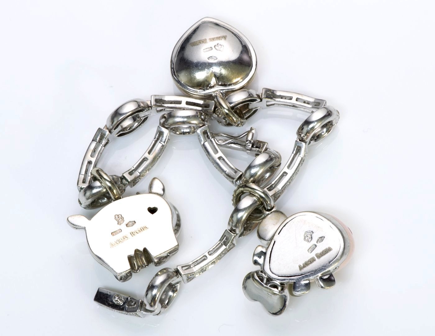 Aaron Basha Diamond Charm Bracelet