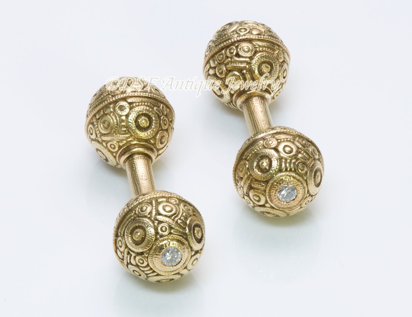 Alex Sepkus Diamond Gold Cufflinks