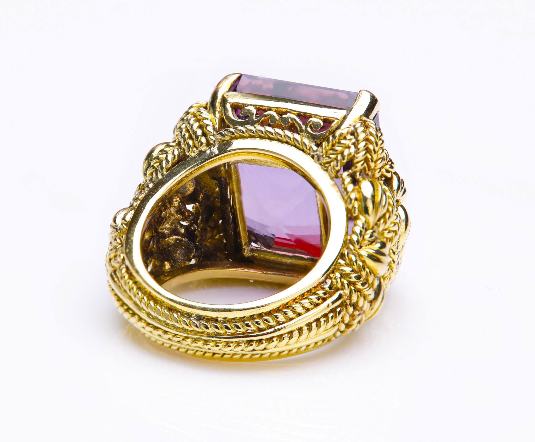 Amethyst Yellow Gold Ring