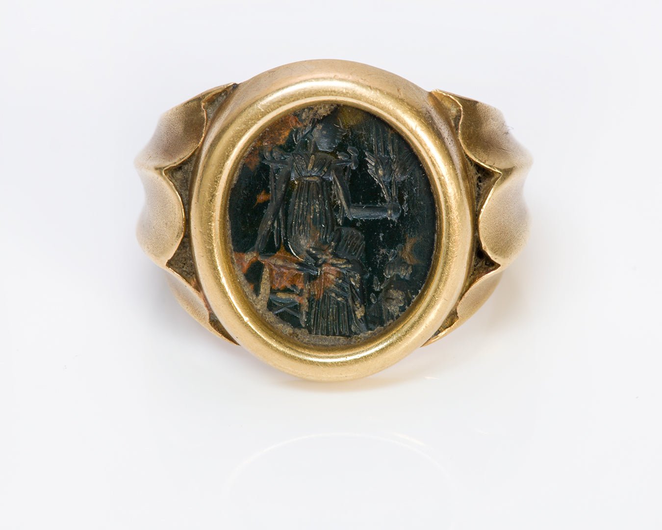 Ancient Intaglio & Antique Gold Men's Ring
