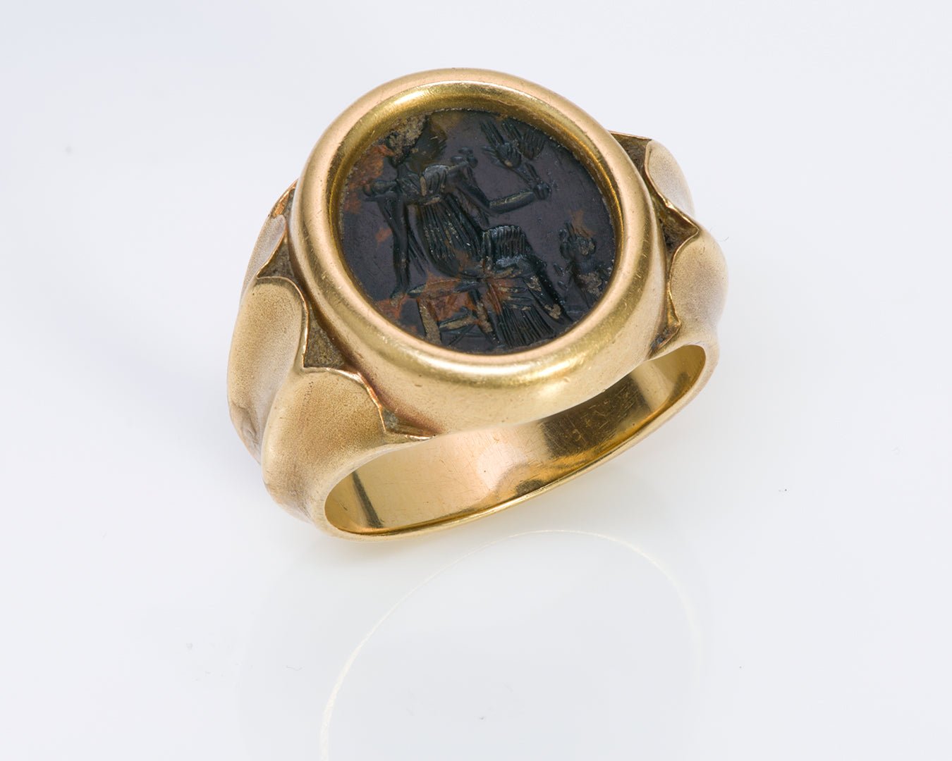 Ancient Intaglio & Antique Gold Men's Ring