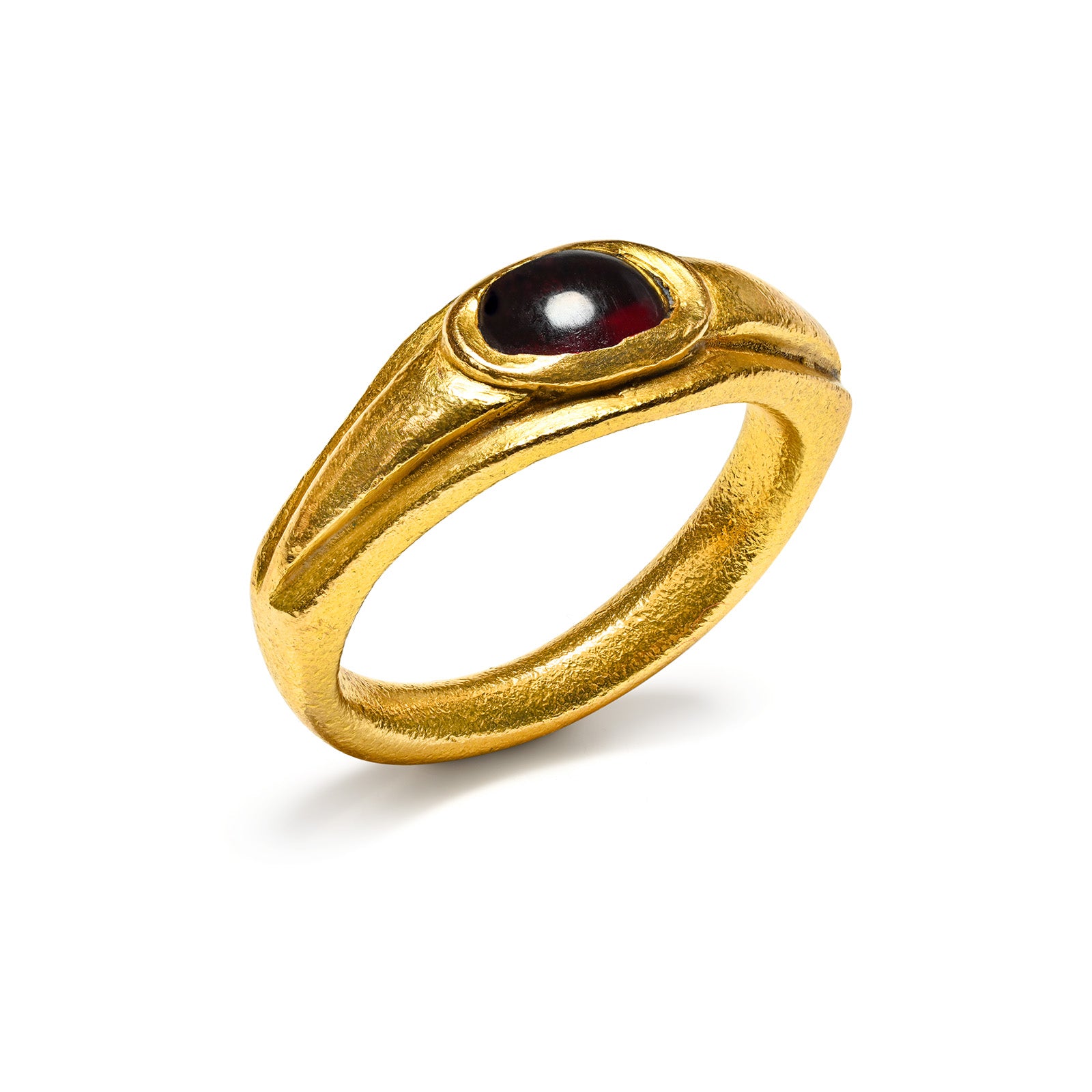 Ancient Roman Gold Garnet Men's Ring