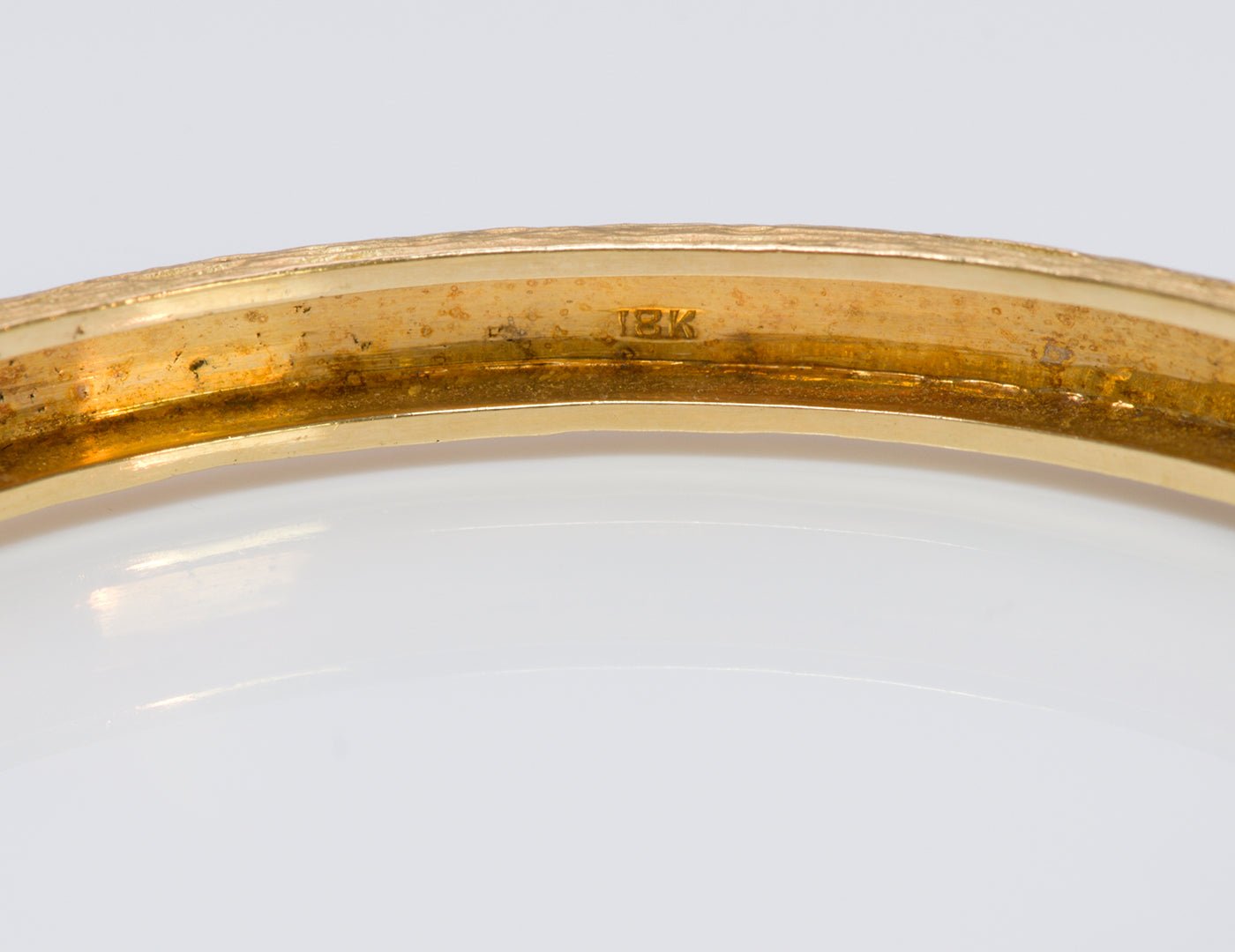 Angel Skin Coral 18K Gold Bangle Bracelet