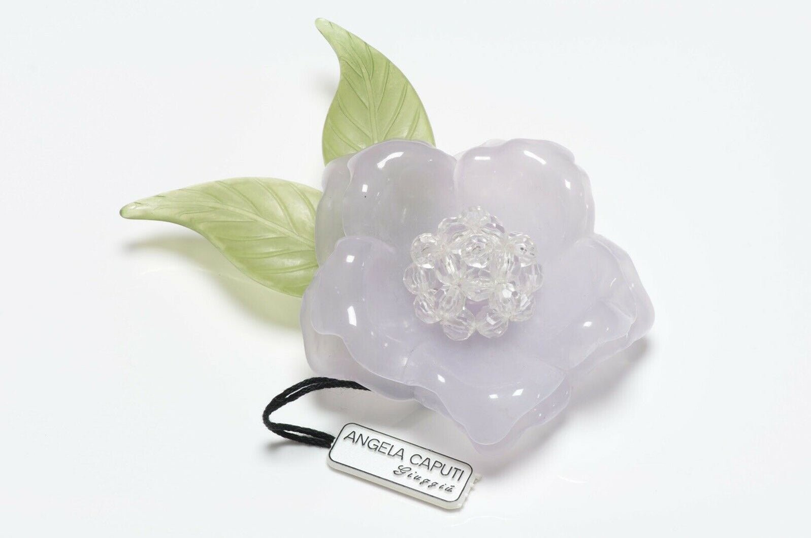 Angela Caputi Resin Camellia Flower Brooch