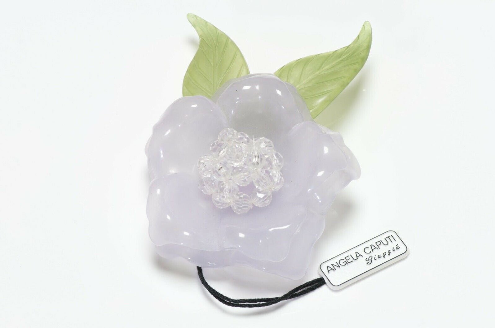 Angela Caputi Resin Camellia Flower Brooch
