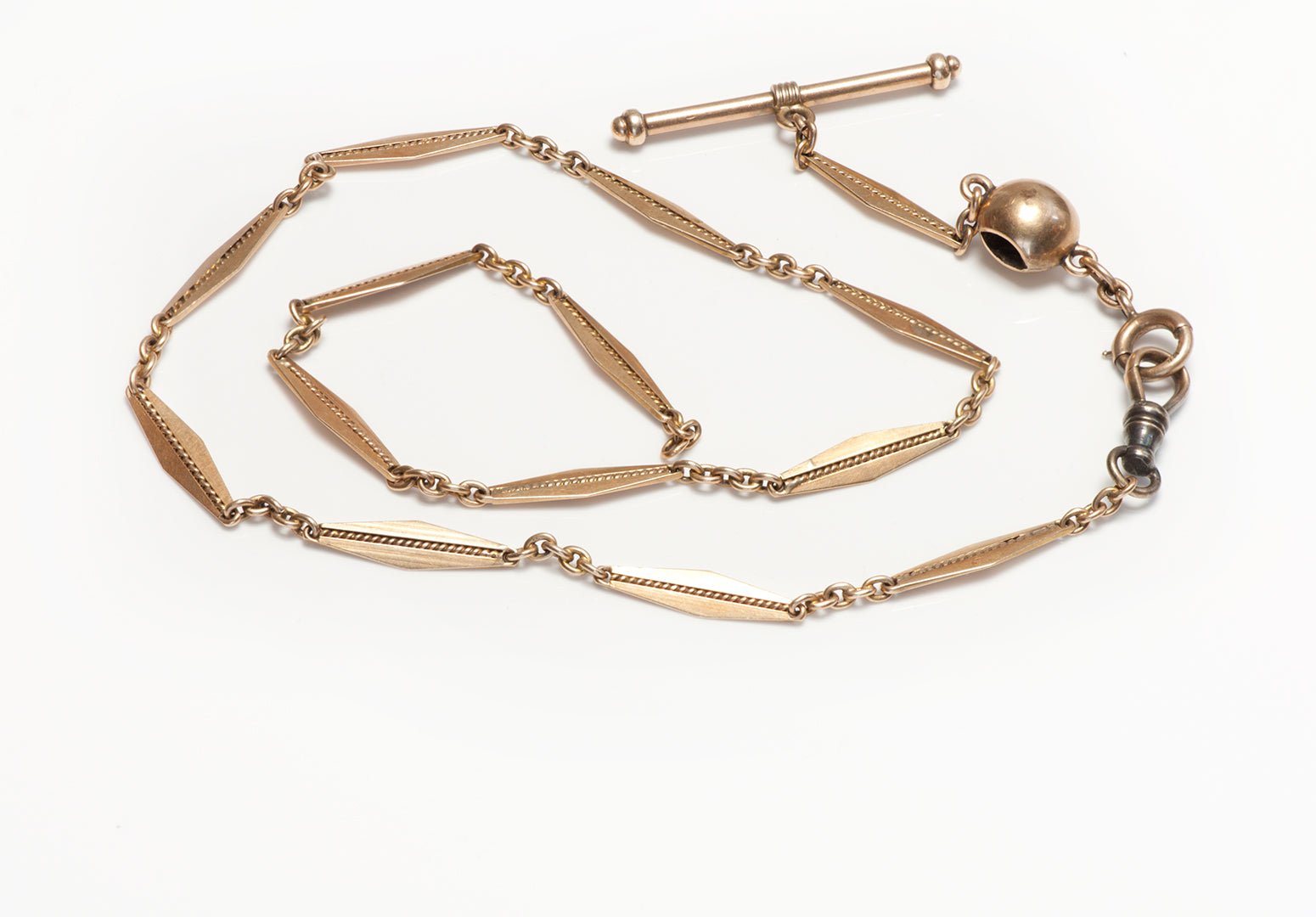 Antique 14K Yellow Gold Mens Watch Chain Fob