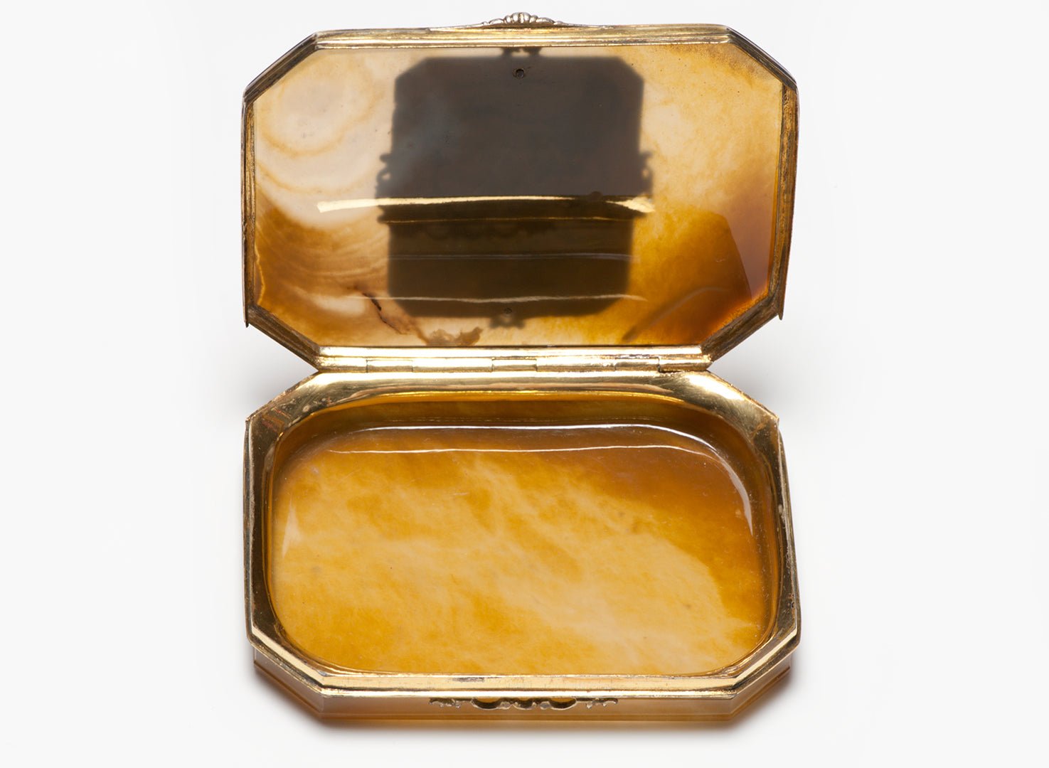 Antique 17th or 18th Century Silver Agate Portrait Box