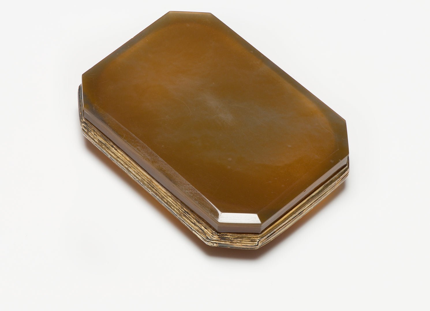 Antique 17th or 18th Century Silver Agate Portrait Box