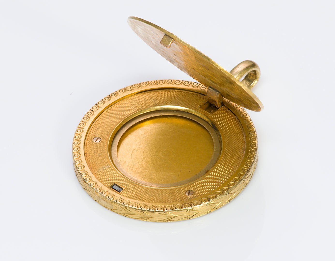 Antique 18K Yellow Gold Coin Pendant Locket Fob
