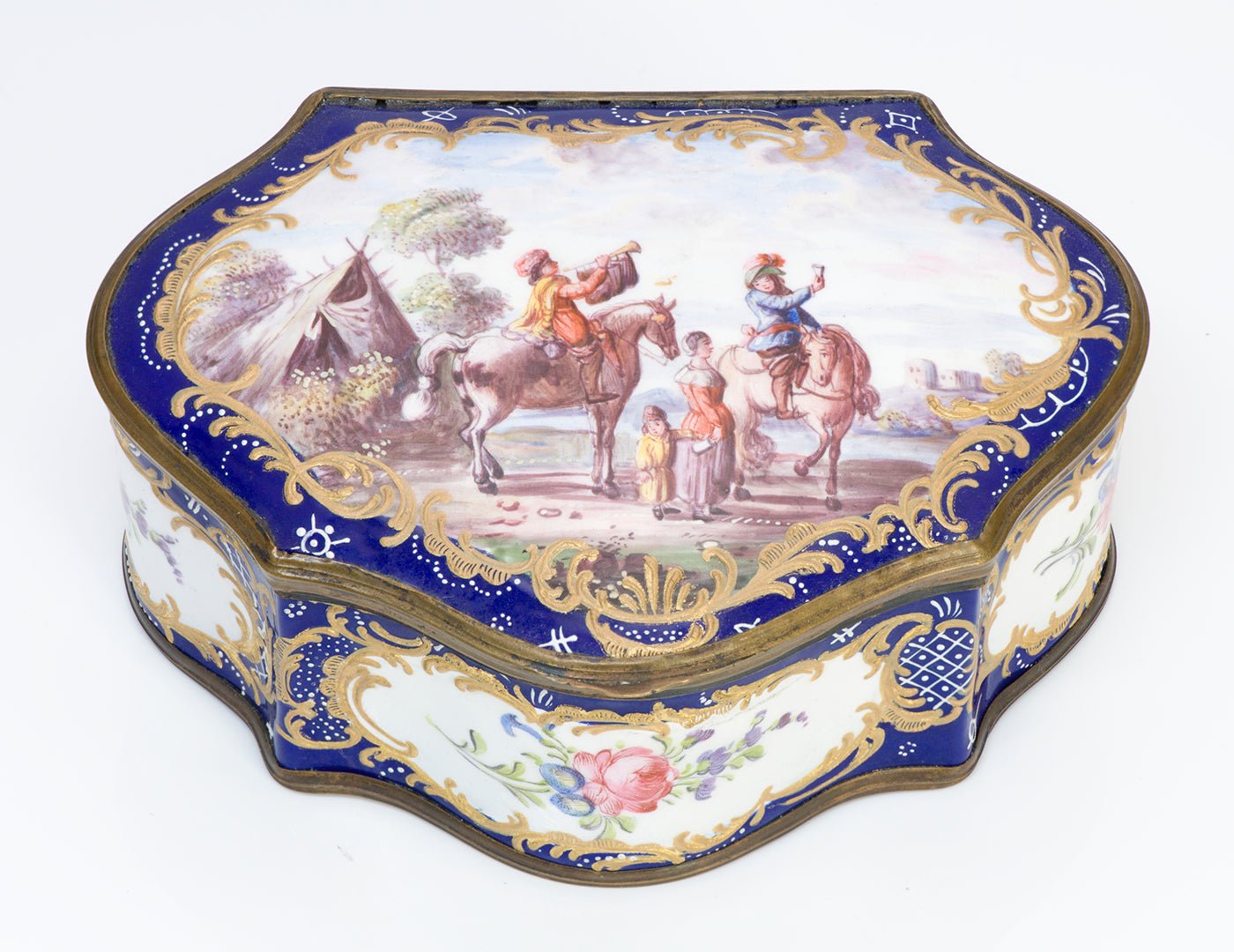 Antique 18th Century Battersea Enamel Box