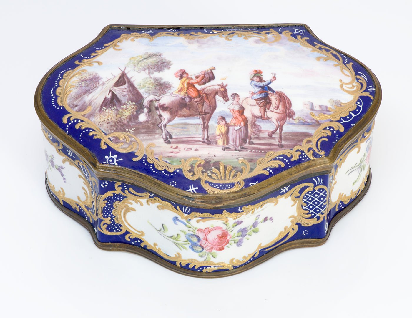 Antique 18th Century Battersea Enamel Box