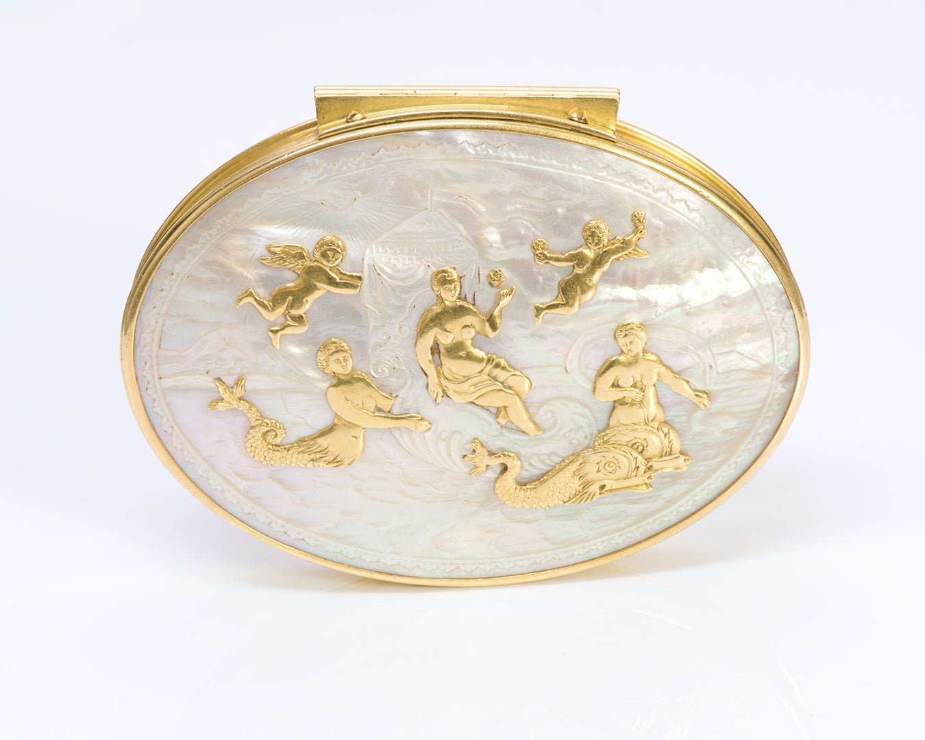 Antique 18th Century Gold Mother of Pearl Box