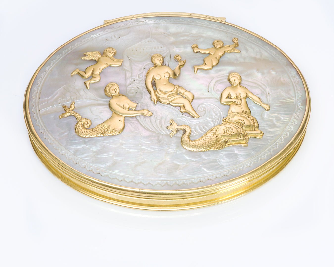 Antique 18th Century Gold Mother of Pearl Box