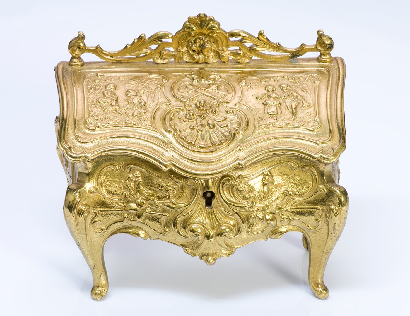 Antique 19th Century French Miniature Bronze Commode