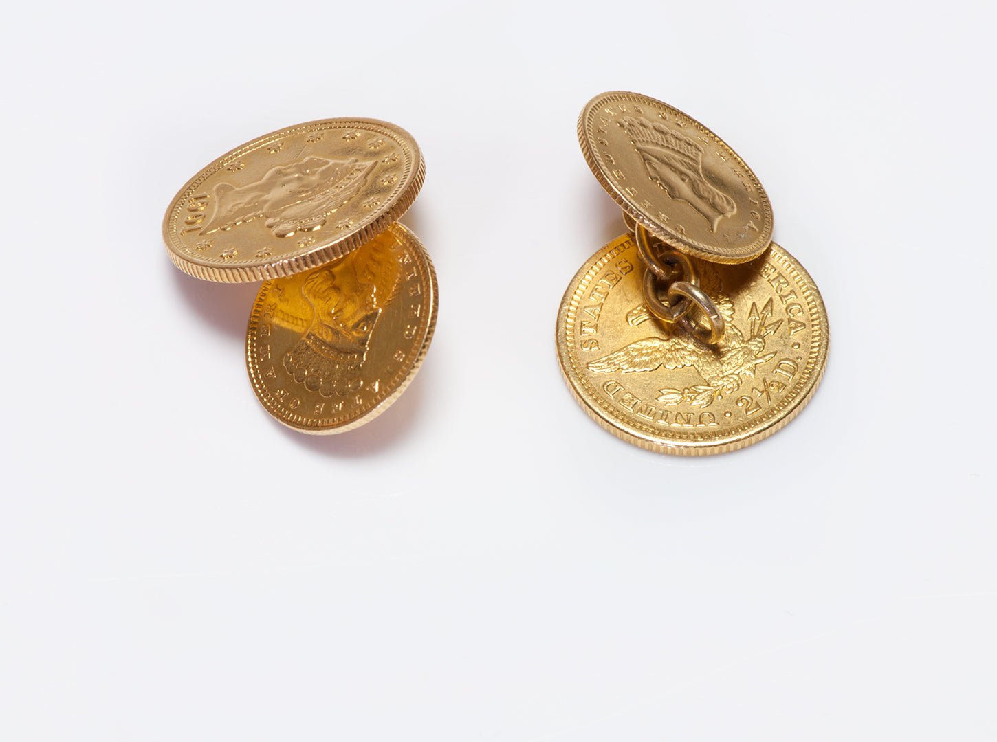 Antique 22K Yellow Gold Coin Cufflinks