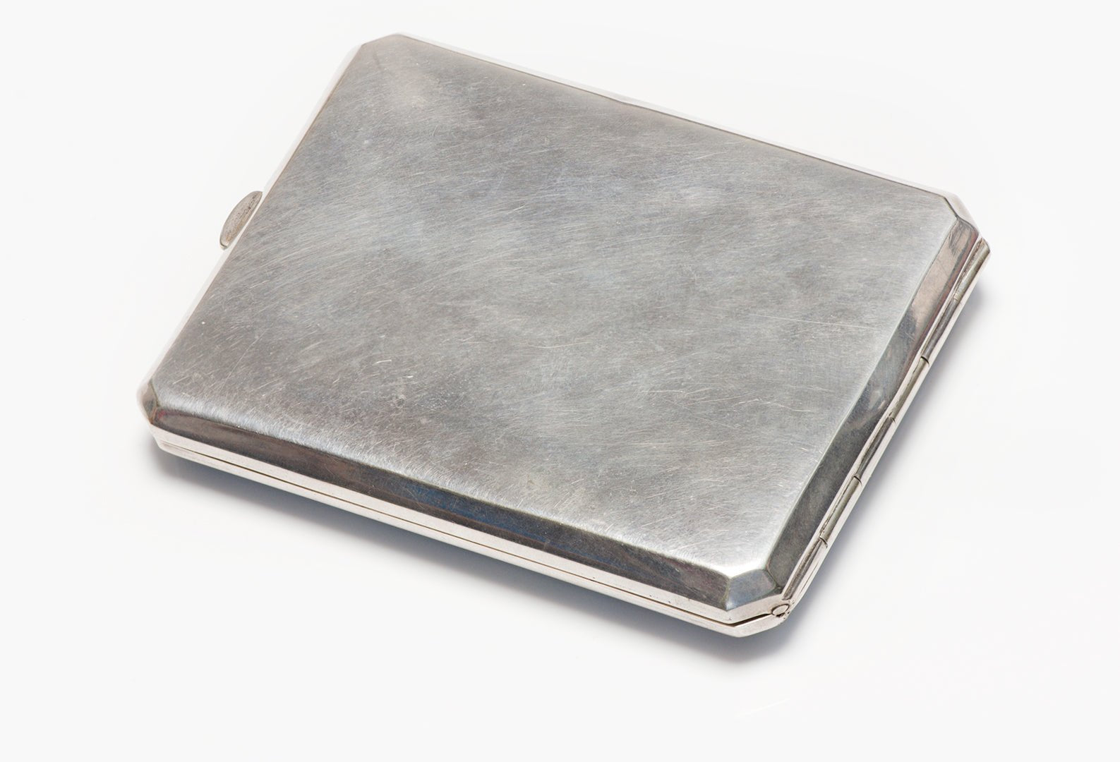 Antique Alpaca Enameled Erotic Nude Cigarette Case