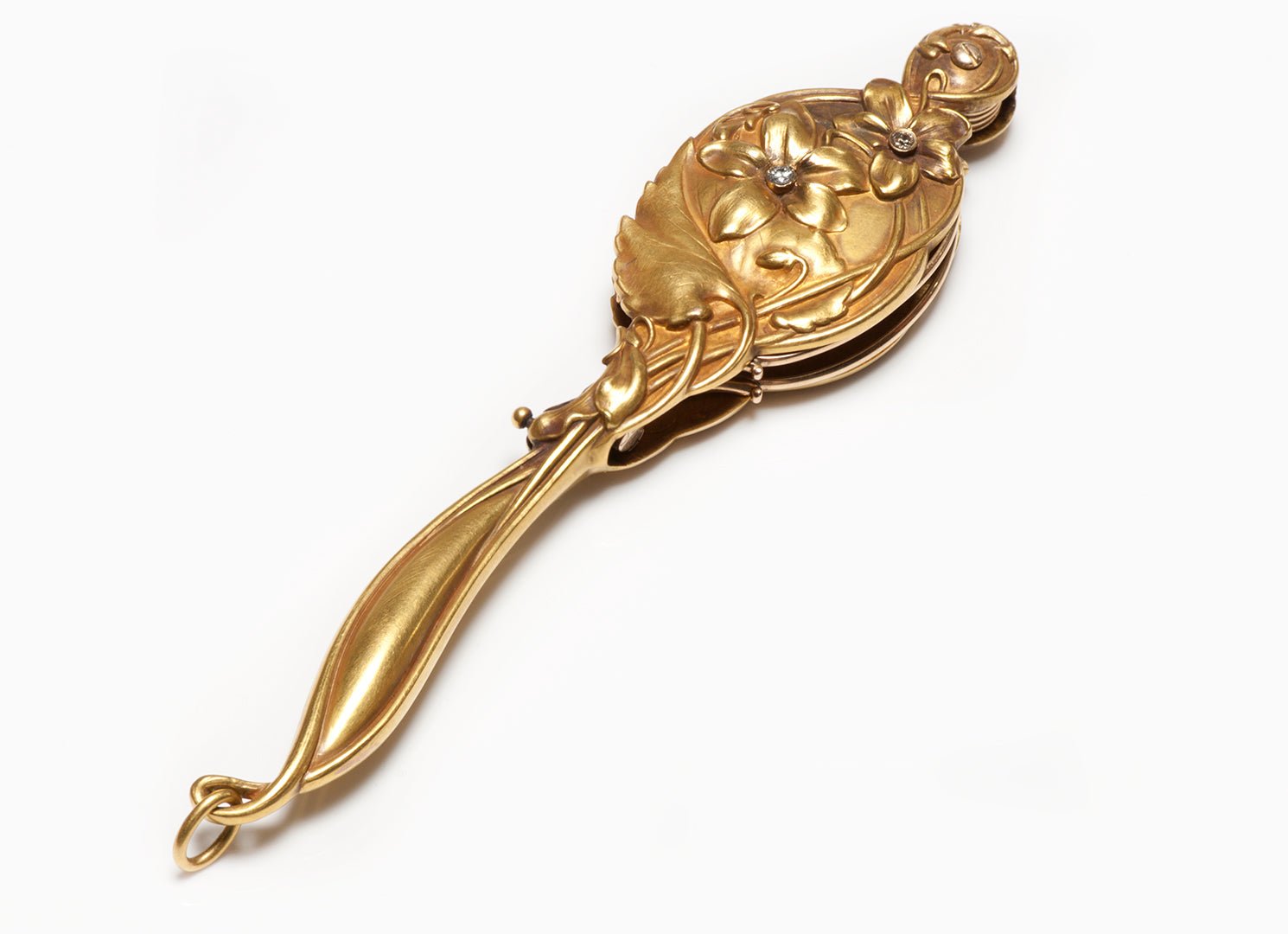Antique Art Nouveau Gold & Diamond Lorgnette