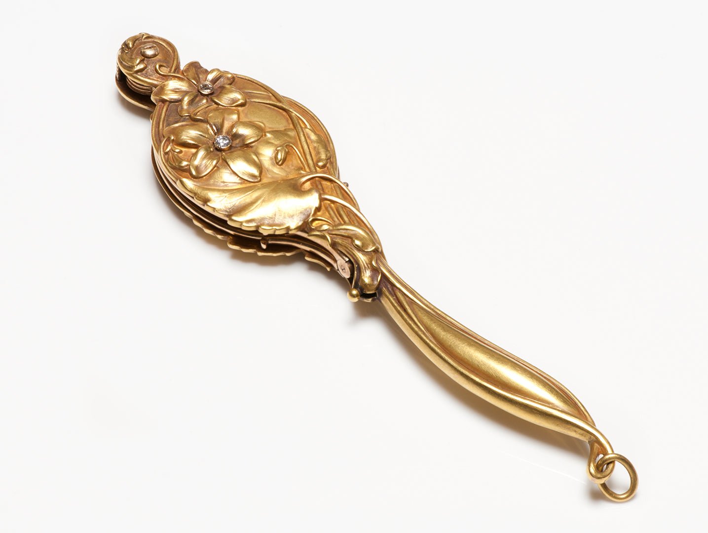 Antique Art Nouveau Gold & Diamond Lorgnette
