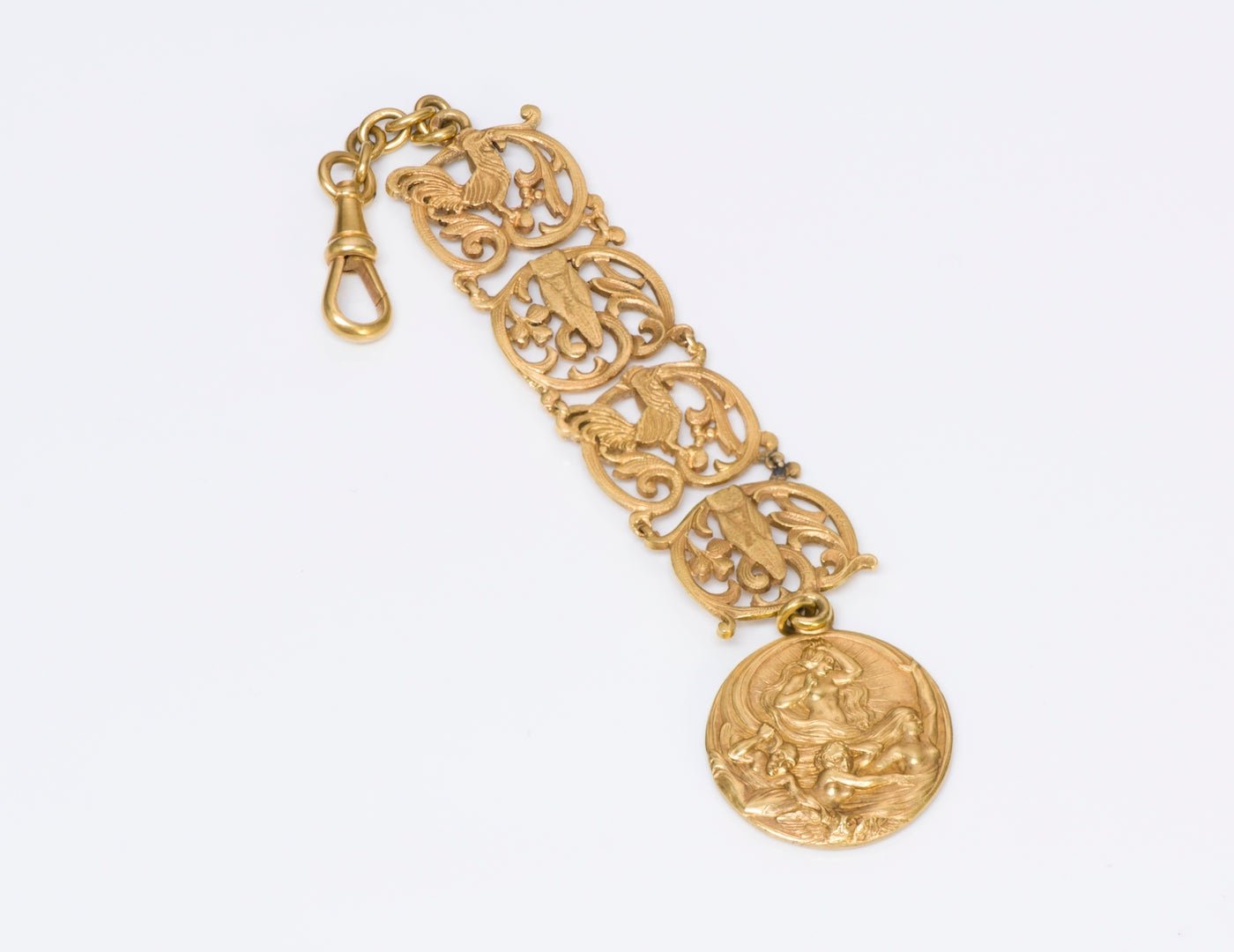 Antique Art Nouveau Gold Watch Fob