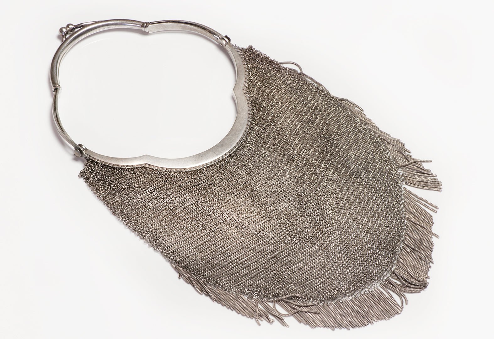 Antique Art Nouveau Silver Mesh Purse