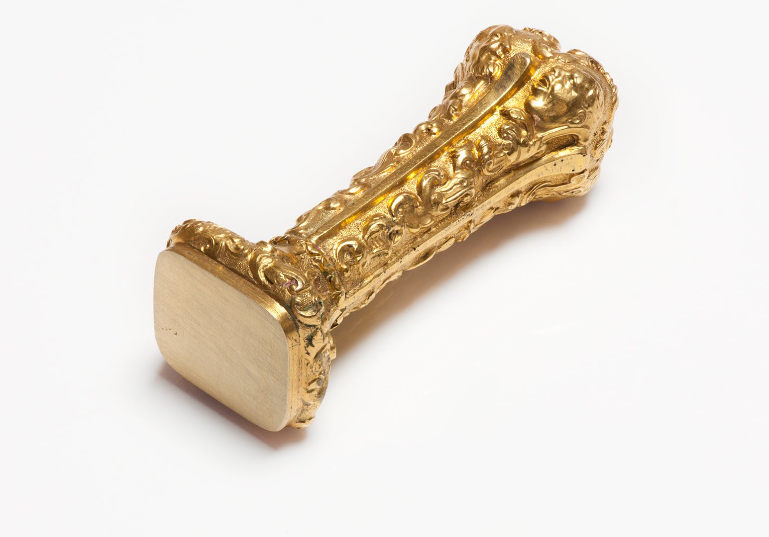 Antique Art Nouveau Yellow Gold Satyr Seal