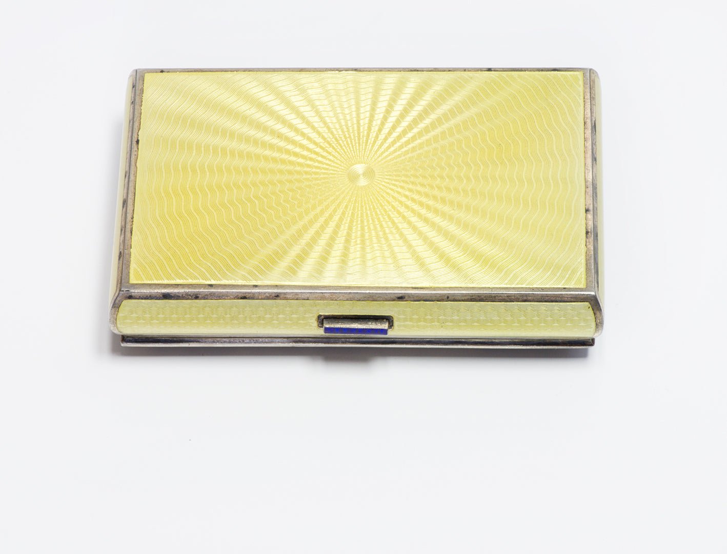 Antique Austrian Guilloche Enamel 935 Gilt Silver Romantic Scene Box