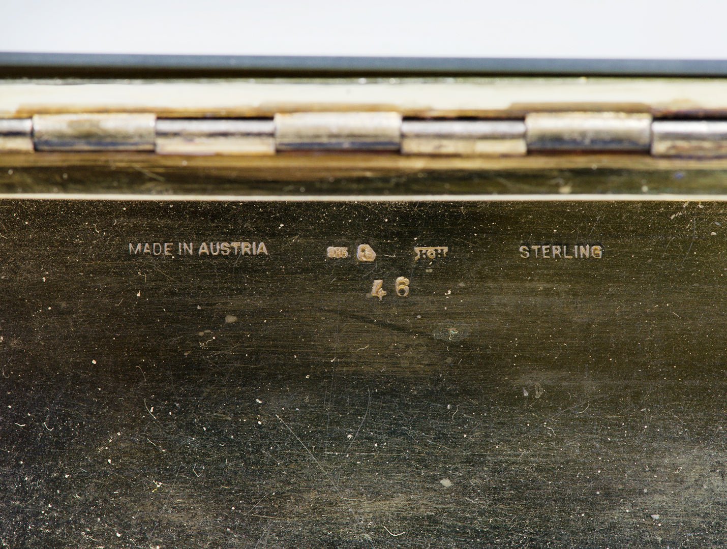 Antique Austrian Guilloche Enamel 935 Gilt Silver Romantic Scene Box