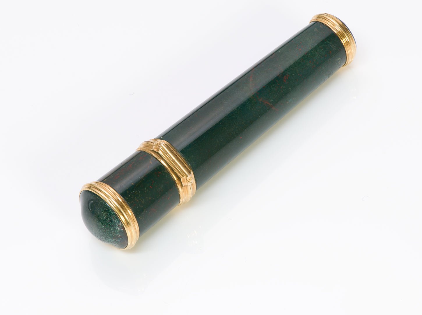 Antique Bloodstone Diamond Gold Etui