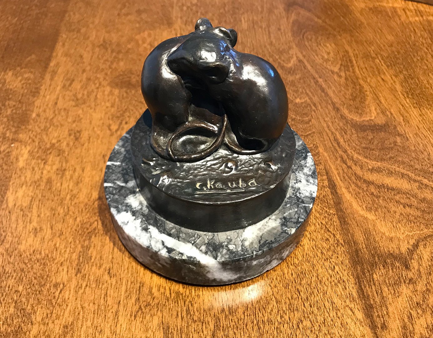 Antique Carl Kauba Mouse Mice Bronze Sculpture