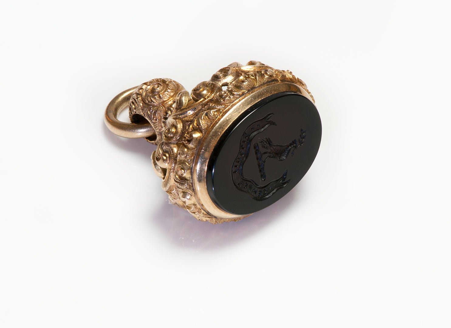 Antique Carved Gold Sardonyx Fob